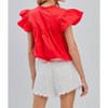 Women's Flutter Sleeve Blouse - Oddi - 2 of 2