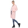 Women's Leopard Print Open Front High Pile Fleece Coat - White Mark - 3 of 4