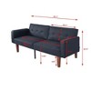 NicBex 68.11 Inch PU/Linen Sofabed,Convertible Sofa with Tufted Backrest for Living Room,Office,Apartment,Small Space - 3 of 4