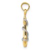 Black Bow Jewelry 14k Two Tone Gold Small Anchor Adorned with a Rope Pendant - 2 of 4