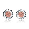 Guili Sterling Silver Sunflower Earrings with Cubic Zirconia – A Radiant Floral Design That Embodies Natural Beauty, Elegance, and Timeless Charm - 3 of 3