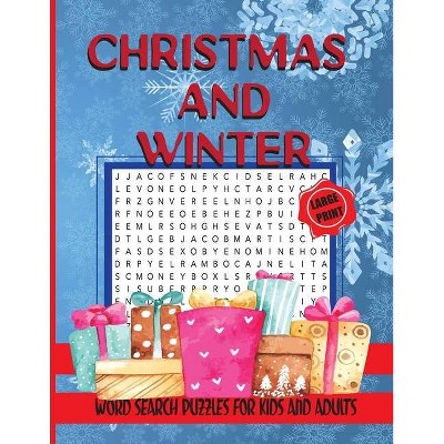 Christmas and Winter Word Search Puzzles for Kids and Adults - Large Print by  Jocky Books (Paperback)