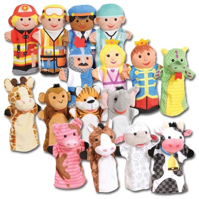 Kaplan Early Learning Classroom Puppet Pals Set  - Set of 16