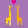 Girl's Design By Humans Cute cartoon giraffe couple in Love By badbugs T-Shirt - 2 of 3