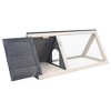 vidaXL Animal Rabbit Cage Gray Wood - 2 of 4