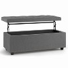 CAVINAS Linen Storage Ottoman Bench,Ottoman with Tufted Diamond Detail and Nailhead Trim for Living Room,Bedroom - 4 of 4