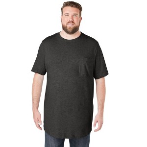 KingSize Shrink-Less Lightweight Longer-Length Crewneck Pocket T-Shirt - 1 of 4