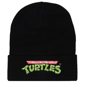 Teenage Mutant Ninja Turtles Hat Beanie Embroidered Classic Logo Knit Beanie Cap - 1 of 3