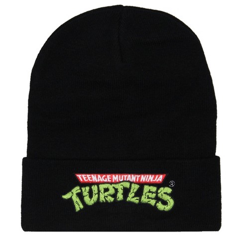 Teenage Mutant Ninja Turtles Hat Beanie Embroidered Classic Logo Knit Beanie  Cap Black : Target