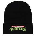 Teenage Mutant Ninja Turtles Hat Beanie Embroidered Classic Logo Knit Beanie Cap Black