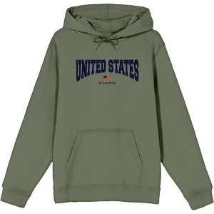 American United States Of America Flag Adult Long Sleeve Hoodie - 1 of 2