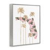 Stupell Industries Florida State Flamingo Pattern Framed Giclee Art, Gray, 16" x 20" - 2 of 4