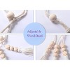 Nordic minimalist wooden beads and tassels Curtain Tiebacks - Tree City - 4 of 4