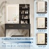 Vanity Desk with Mirror and Lights, Makeup Vanity with 2 Drawers & Open Storage Shelves, Cabinet, Bedroom Dressing Table - 4 of 4