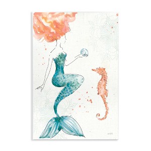 Stupell Industries Mermaid and Ocean Seahorse, 10" x 15" - 1 of 4