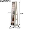 Gulches Full Length Mirror 360° Swivel Jewelry Cabinet - 3 of 4