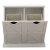 AndMakers 31.49 in. W x 13.77 in. D x 30.7 in. H White Linen Cabinet with 2 Doors - 4 of 4