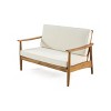 CAVINAS Outdoor Loveseat with Coffee Table, Acacia Wood Patio Table and Chairs Set, Modern Outdoor Sofa Set for Backyard - 4 of 4