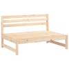 vidaXL Garden Middle Sofa Natural Solid Pine Wood Medium Modular - 2 of 4