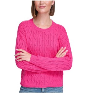 Calvin Klein Womens Lightweight Cable Knit Cropped Pullover Sweater - 1 of 1