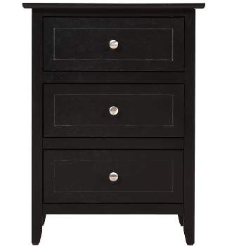Passion Furniture Daniel 3-Drawer Nightstand (25 in. H x 15 in. W x 19 in. D)