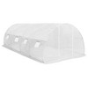 vidaXL Greenhouse White PE mesh fabric, galvanized steel 145.3ft² - 3 of 4