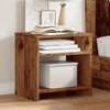 CLIHOME Set of 2 Farmhouse Nightstands Bedside Storage Cabinet With Open Shelf - 3 of 4
