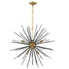 Elegant Lighting Timber 8 light Brass and Black pendant - 4 of 4