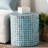 bali & pari Juliette Coconut Shell and Acacia Wood End Table - 2 of 4