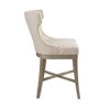 Madison Park Troy Counter Height Barstool with Swivel Seat Cream: Upholstered, Rubberwood Frame, 300 lbs Capacity - 4 of 4