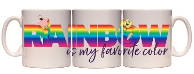 Spongebob Squarepants Rainbow Ceramic Coffee Mug 11 Oz. Beverage Cup