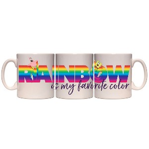 Spongebob Squarepants Rainbow Ceramic Coffee Mug 11 Oz. Beverage Cup - 1 of 4