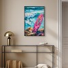 Art Remedy Pink Surfboard on the Beach Colorful Coastal Wall Art Framed - 2 of 4