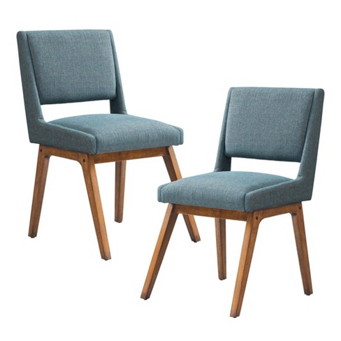 Ink+Ivy Set of 2 Boomerang Dining Chair Blue