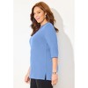 Catherines Women's Plus Size Beaded Embellished Tunic - 4 of 4