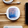 Insten Case Compatible with AirPods 1 & 2 - Glossy Marble Pattern Skin Cover, Gray Blue - 2 of 4