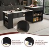 PAGED Foldable Dining Table with Storage and Outlets, Wall-Mounted Sideboard with Wheels, Multifunctional Table for Kitchen and Dining Room - 4 of 4