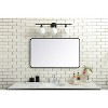 Elegant Lighting Soft corner metal rectangular mirror 24x40 inch in Black - 2 of 4