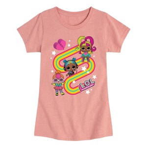 Girls' - LOL Surprise! - Glow Grrrl, Neon QT, & Beats Babe Fitted Short Sleeve Graphic T-Shirt - 1 of 3