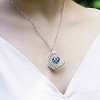 Maya's Grace Crescent Sailor Half Moon Glow in The Dark Dangling Moonstone Heart Pendant Necklace for Women - 3 of 4