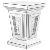 Elegant Lighting 21 inch mirrored two drawers end table in black - 3 of 4