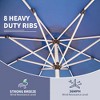 Maggift Outdoor Patio Umbrella with 8 Sturdy Ribs, Push Button Tilt and Crank, Waterproof, UV-Resistant Uitable for Garden, Blue, 120"*120"*97.2" - 4 of 4