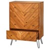 Alexandria 4 Drawer Chest Oak - Lifestorey: Modern Vertical Storage, MDF Veneer Finish, 47.3" High - 4 of 4