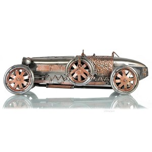 Bugatti Type 35 1924 – 4.25 Inch Height – Silver and Bronze Race Car Replica By Old Modern Handicrafts - 1 of 4