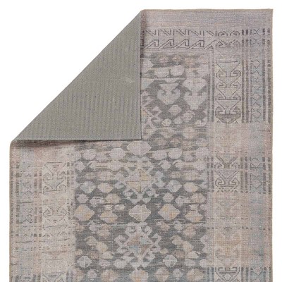 Southwestern Medallion 3' x 5' Gray Synthetic Area Rug