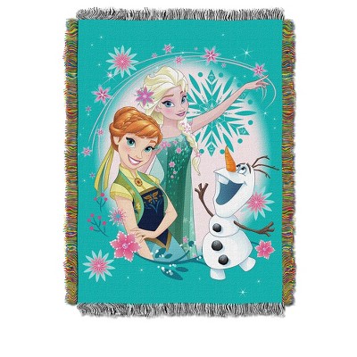 Northwest Frozen Woven Tapestry Throw Blanket, 48" x 60", Frozen Fever