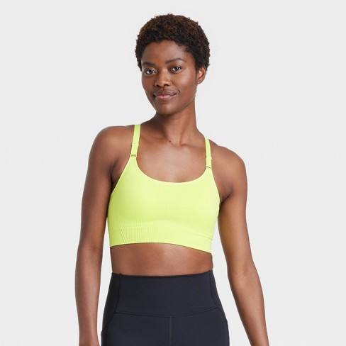 Women's Seamless Medium Support Racerback Midline Sports Bra - All In  Motion™ Black 3x : Target