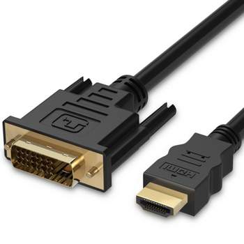 Fosmon 6 ft HDMI to DVI (24+1 Pins) Single Link Cable, Gold-Plated, High Speed