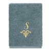 Linum Home Textiles 100% Turkish Cotton MONICA Gold Thread 3PC Embellished Towel Set - 4 of 4