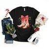 Simply Sage Market Women's Coquette Cowgirl Christmas Boots Short Sleeve Graphic Tee - 3 of 4